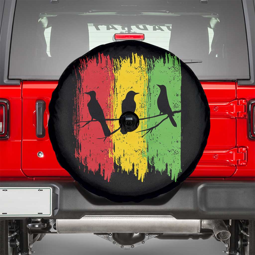 Three Birds Rasta Jamaica Reggae Music Spare Tire Cover TS11 Black Print Your Wear