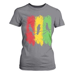 Three Birds Rasta Jamaica Reggae Music T Shirt For Women TS11 Charcoal Print Your Wear