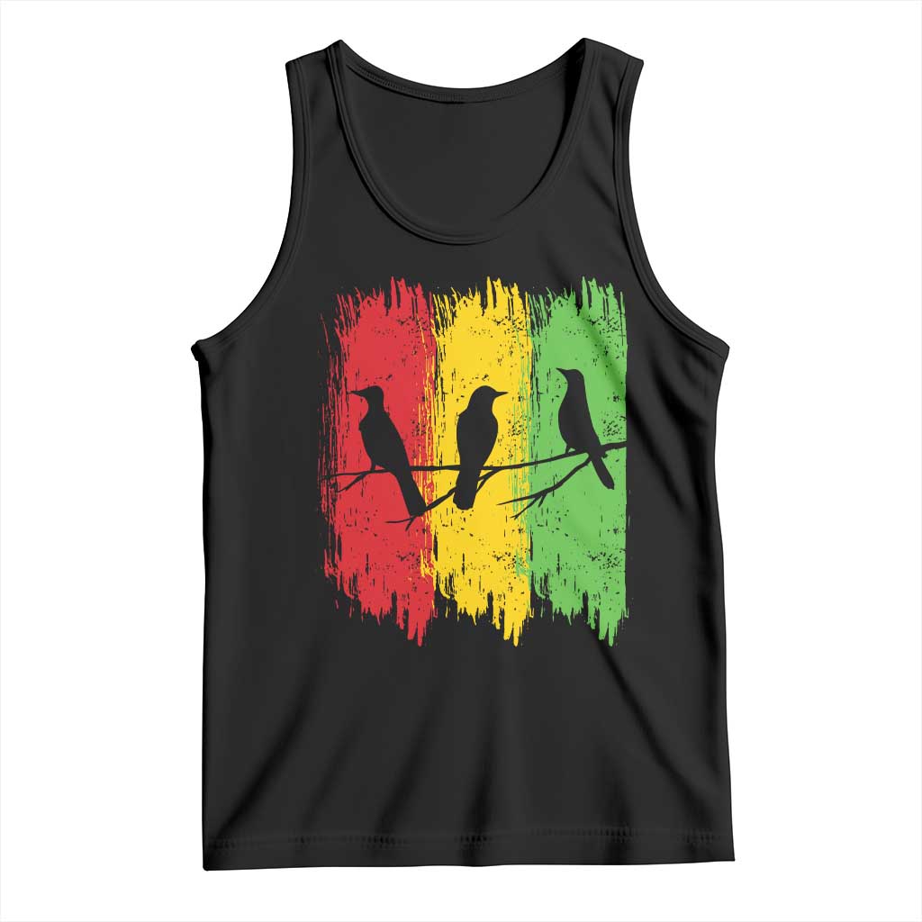 Three Birds Rasta Jamaica Reggae Music Tank Top TS11 Black Print Your Wear