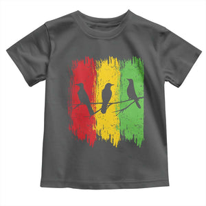 Three Birds Rasta Jamaica Reggae Music Toddler T Shirt TS11 Dark Heather Print Your Wear