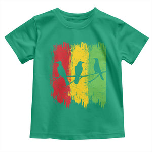 Three Birds Rasta Jamaica Reggae Music Toddler T Shirt TS11 Irish Green Print Your Wear