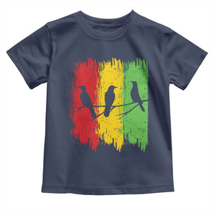 Three Birds Rasta Jamaica Reggae Music Toddler T Shirt TS11 Navy Print Your Wear