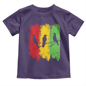 Three Birds Rasta Jamaica Reggae Music Toddler T Shirt TS11 Purple Print Your Wear