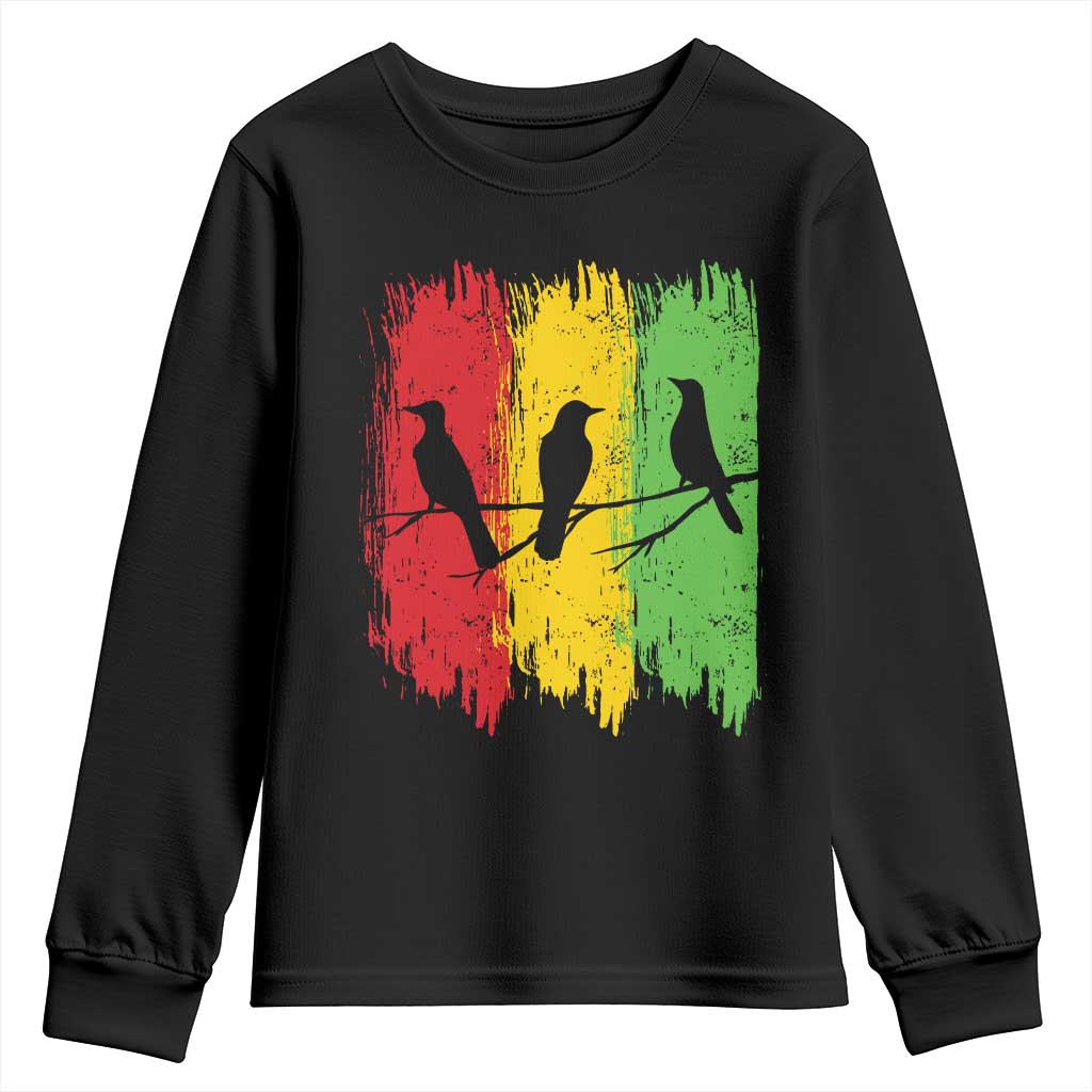 Three Birds Rasta Jamaica Reggae Music Youth Sweatshirt TS11 Black Print Your Wear