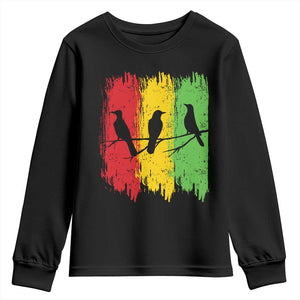 Three Birds Rasta Jamaica Reggae Music Youth Sweatshirt TS11 Black Print Your Wear
