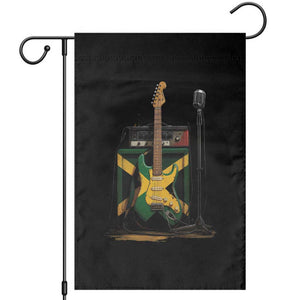Funny Reggae Guitar Jamaican Flag Amp Microphone Music Lover Garden Flag TS11 Black Print Your Wear