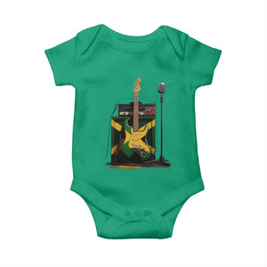 Reggae Guitar Jamaican Flag Amp Microphone Music Lover Baby Onesie TS11 Irish Green Print Your Wear