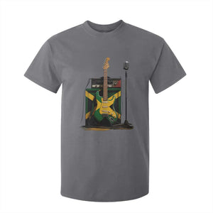 Reggae Guitar Jamaican Flag Amp Microphone Music Lover T Shirt For Kid TS11 Charcoal Print Your Wear