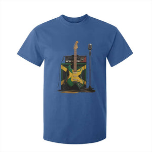 Reggae Guitar Jamaican Flag Amp Microphone Music Lover T Shirt For Kid TS11 Royal Blue Print Your Wear