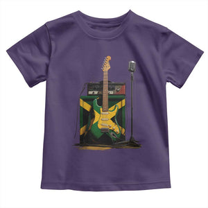 Reggae Guitar Jamaican Flag Amp Microphone Music Lover Toddler T Shirt TS11 Purple Print Your Wear