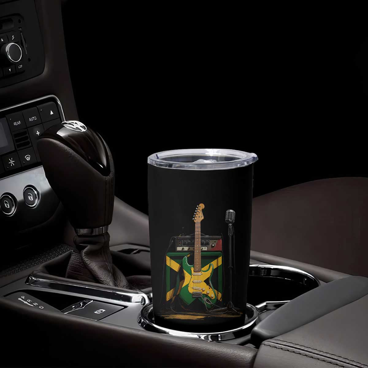 Reggae Guitar Jamaican Flag Amp Microphone Music Lover Tumbler Cup TS11 Print Your Wear