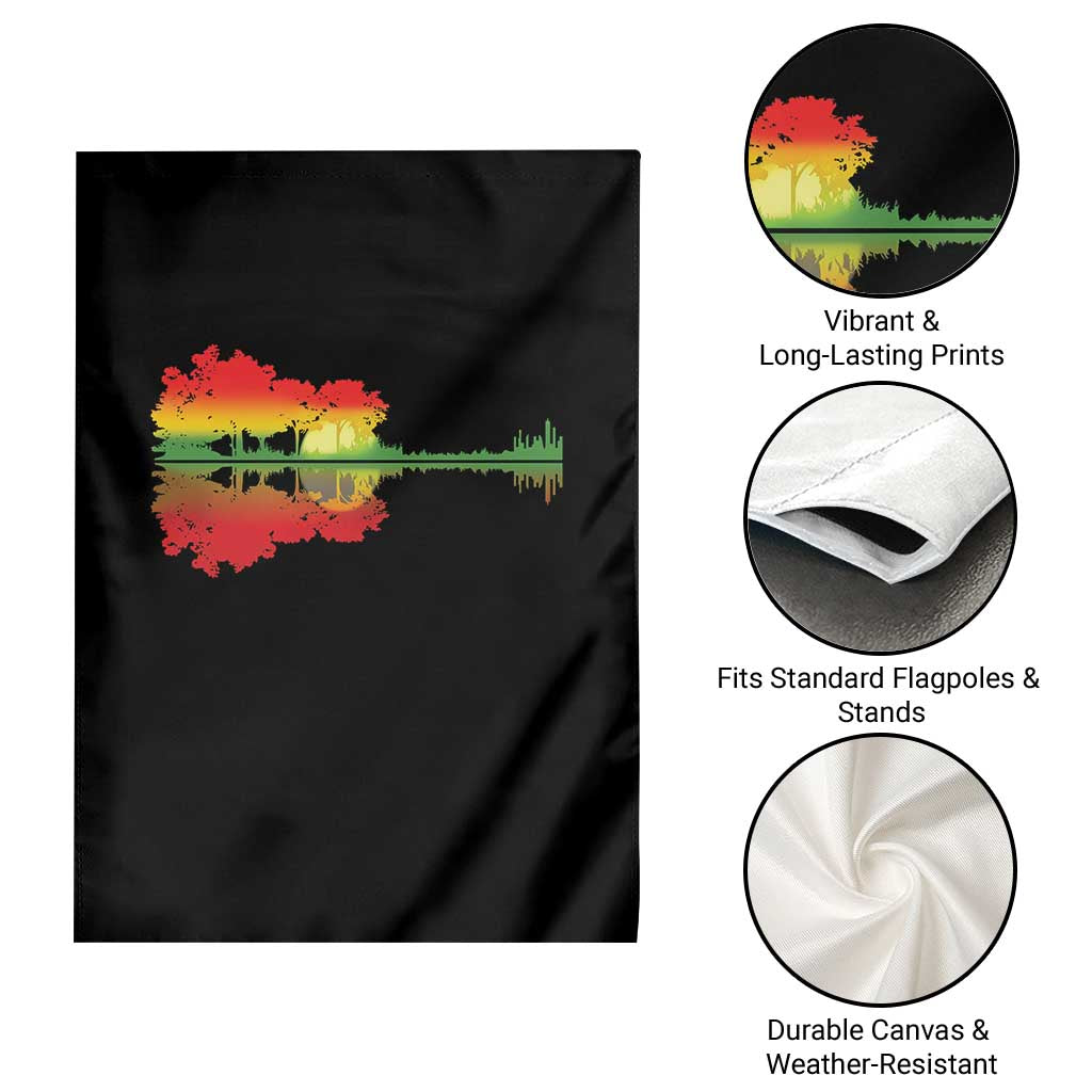 Reggae Music Guitar Lake Shadow Jamaica Rasta Garden Flag TS11 Print Your Wear
