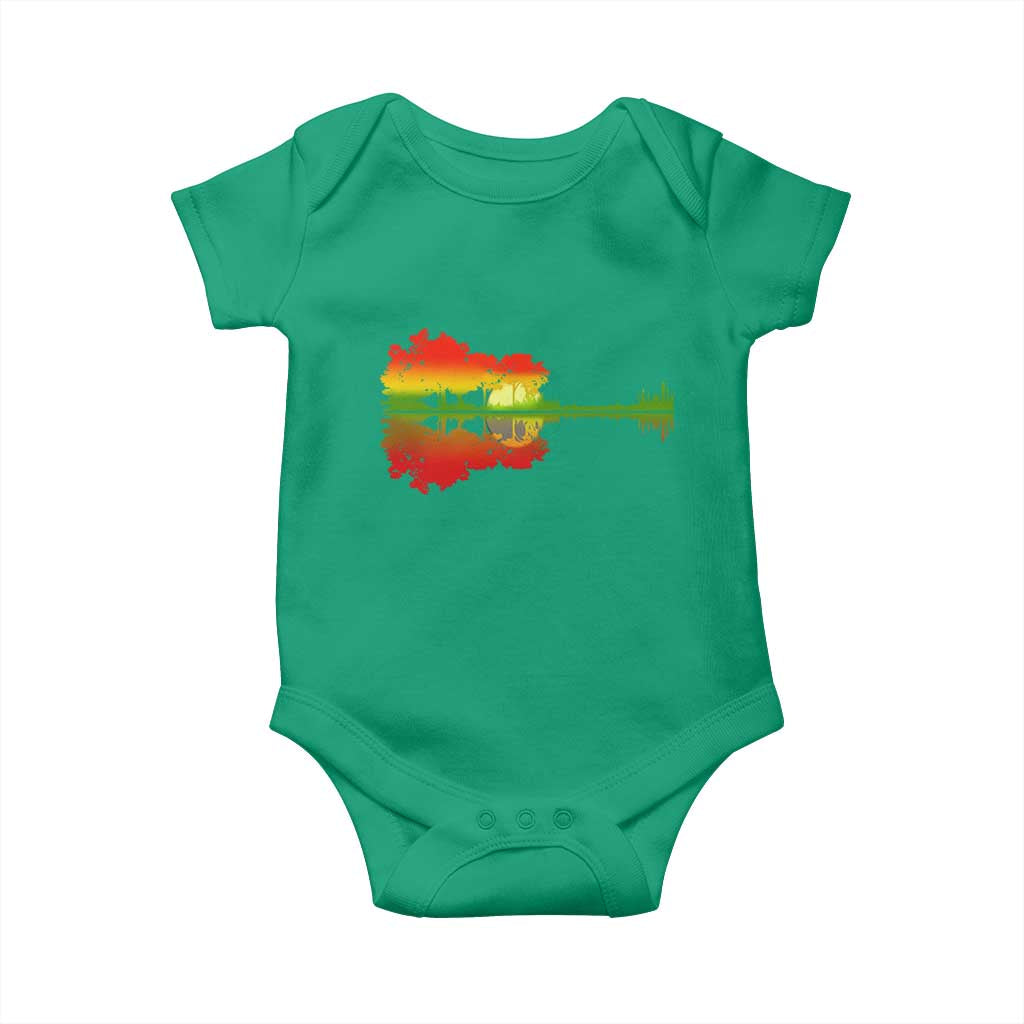 Reggae Music Guitar Lake Shadow Jamaica Rasta Baby Onesie TS11 Irish Green Print Your Wear