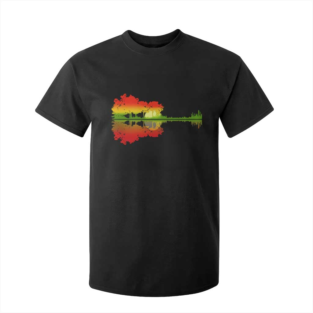 Reggae Music Guitar Lake Shadow Jamaica Rasta T Shirt For Kid TS11 Black Print Your Wear