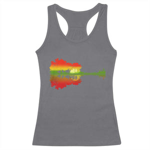 Reggae Music Guitar Lake Shadow Jamaica Rasta Racerback Tank Top TS11 Charcoal Print Your Wear