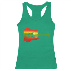 Reggae Music Guitar Lake Shadow Jamaica Rasta Racerback Tank Top TS11 Irish Green Print Your Wear