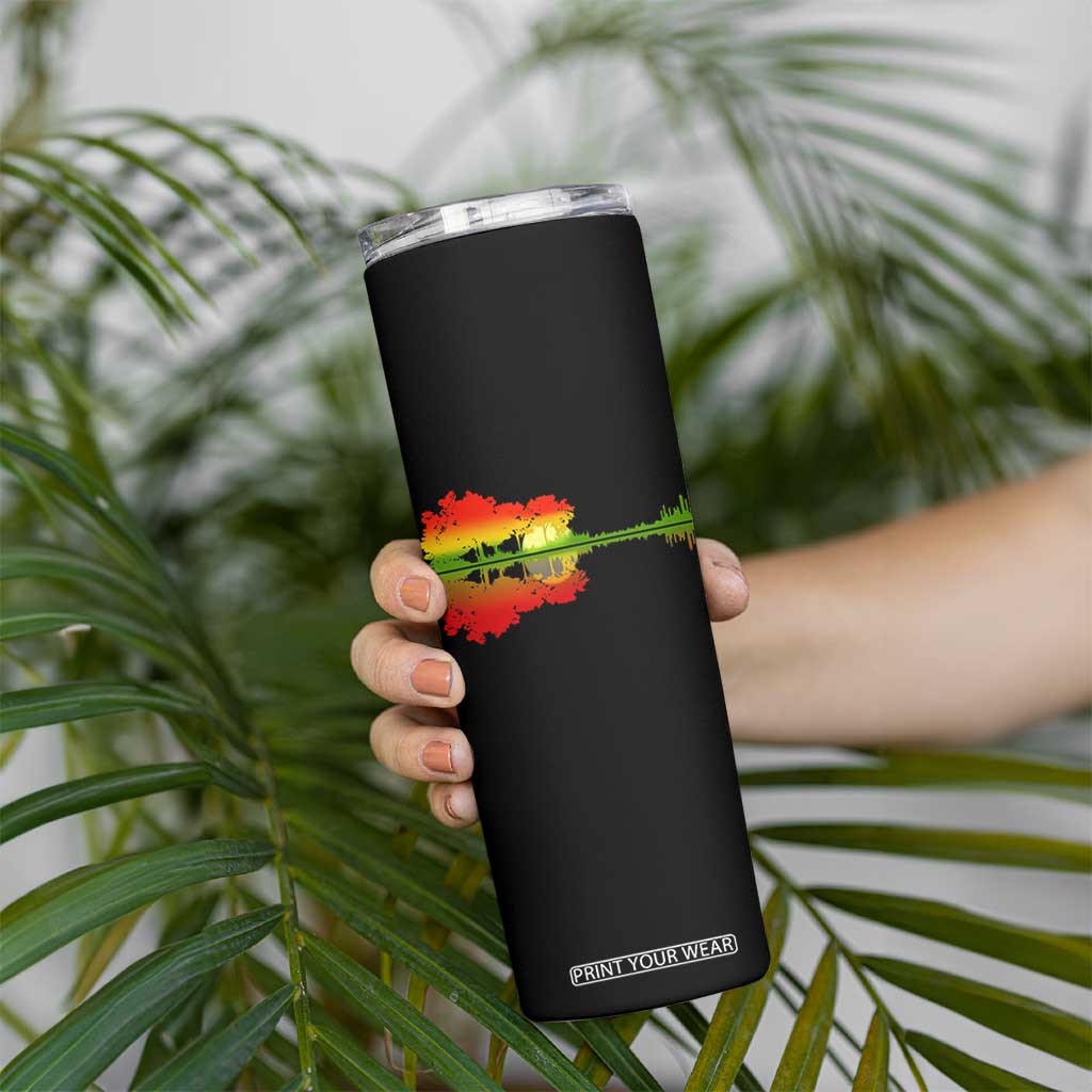 Reggae Music Guitar Lake Shadow Jamaica Rasta Skinny Tumbler TS11 Print Your Wear