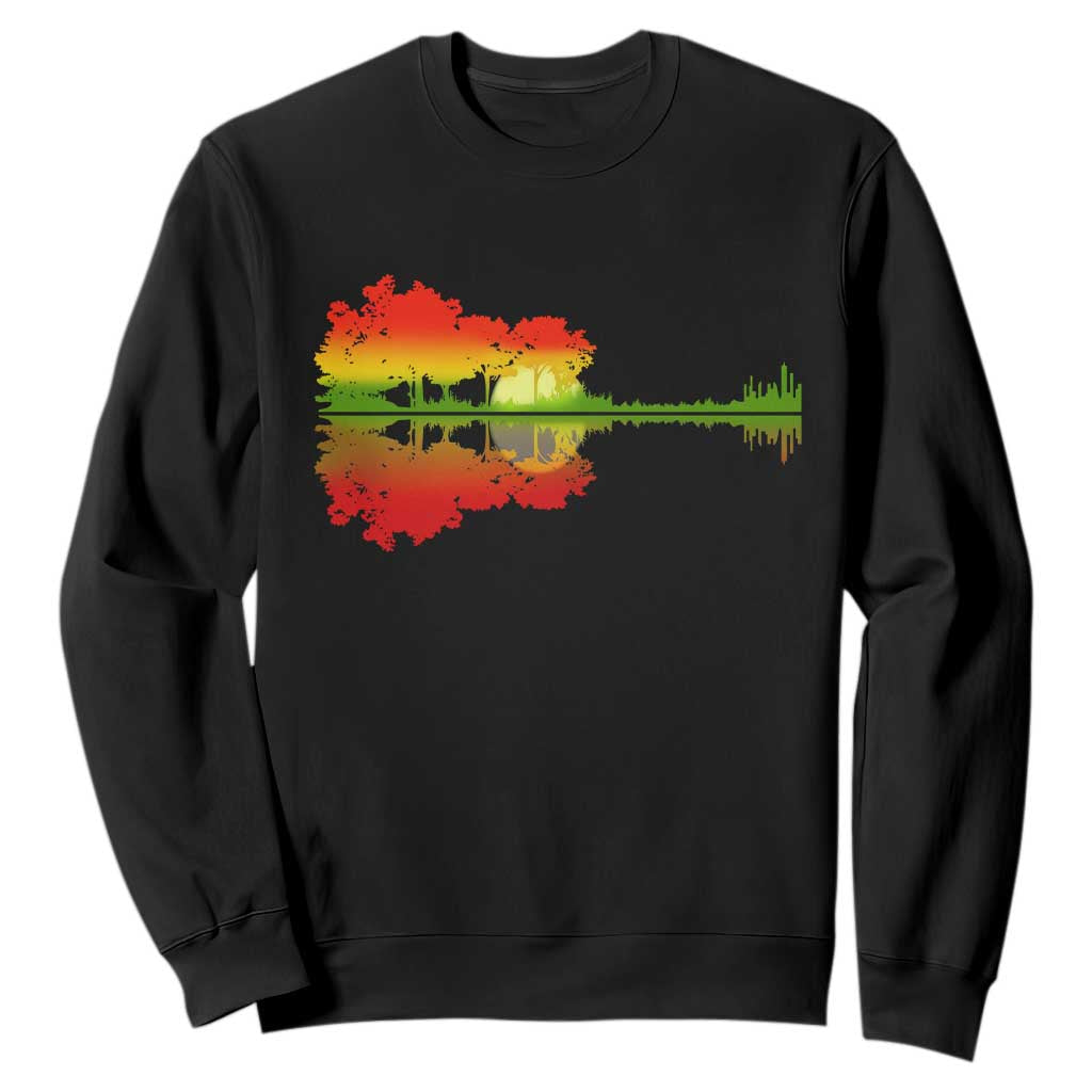 Reggae Music Guitar Lake Shadow Jamaica Rasta Sweatshirt TS11 Black Print Your Wear