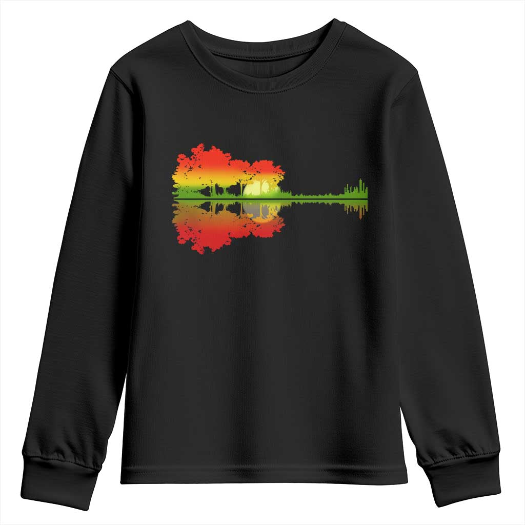 Reggae Music Guitar Lake Shadow Jamaica Rasta Youth Sweatshirt TS11 Black Print Your Wear