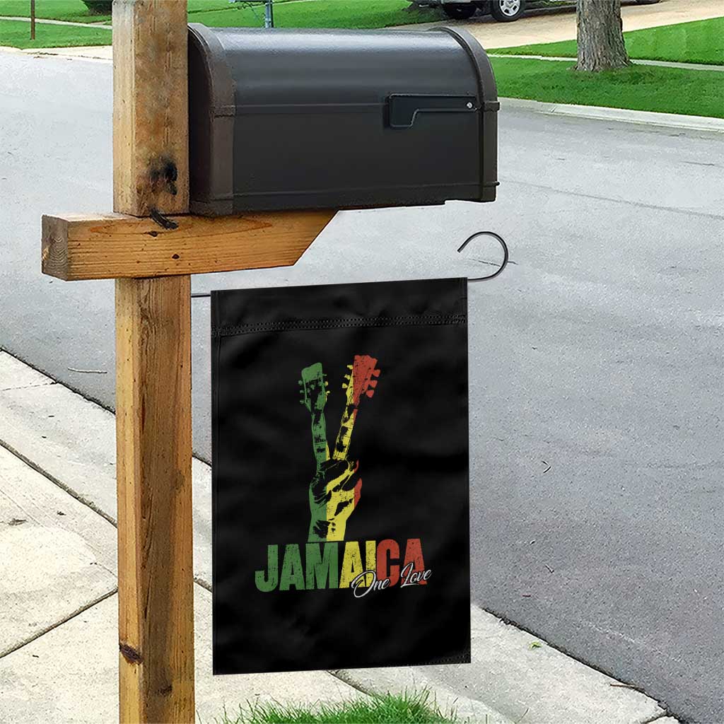 Funny Jamaica One Love Reggae Music Garden Flag Rasta Peace Hand Guitar TS11 Print Your Wear
