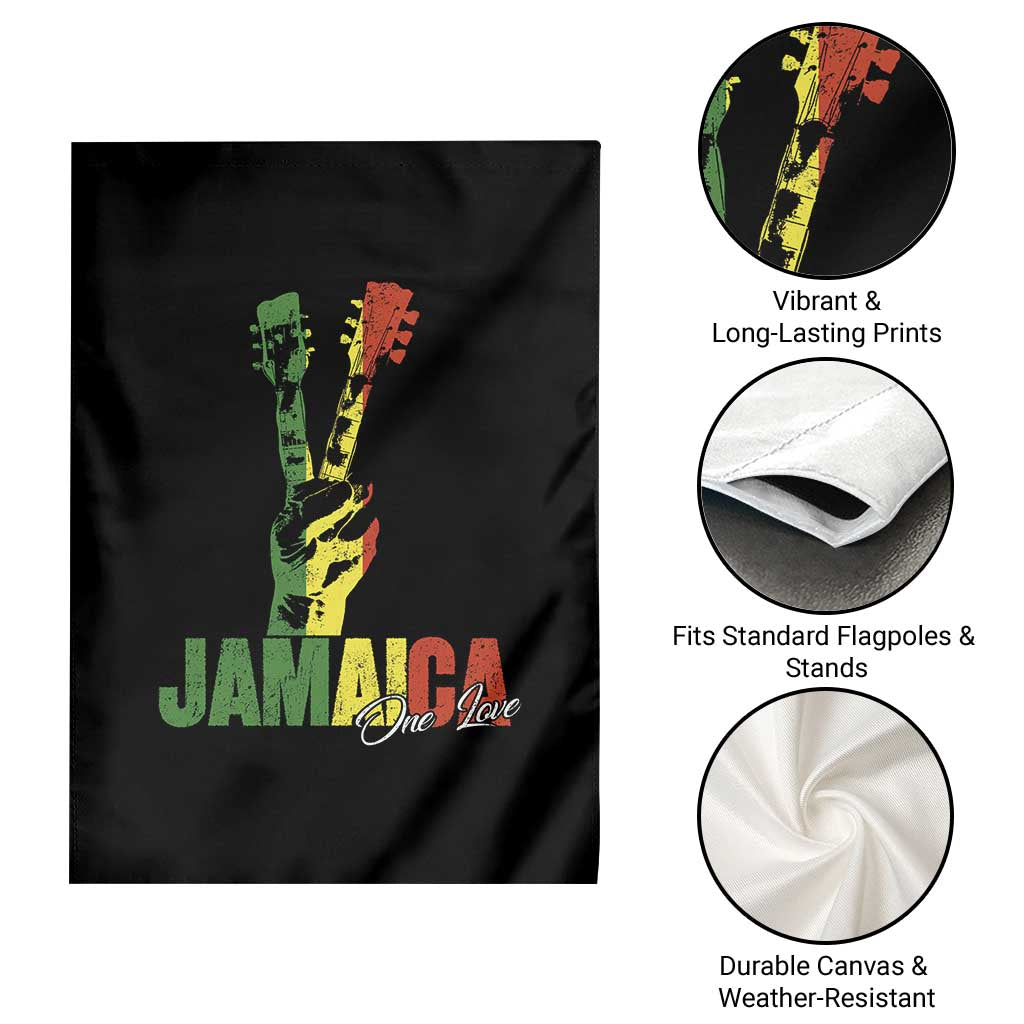 Funny Jamaica One Love Reggae Music Garden Flag Rasta Peace Hand Guitar TS11 Print Your Wear