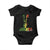 Jamaica One Love Reggae Music Baby Onesie Rasta Peace Hand Guitar TS11 Black Print Your Wear