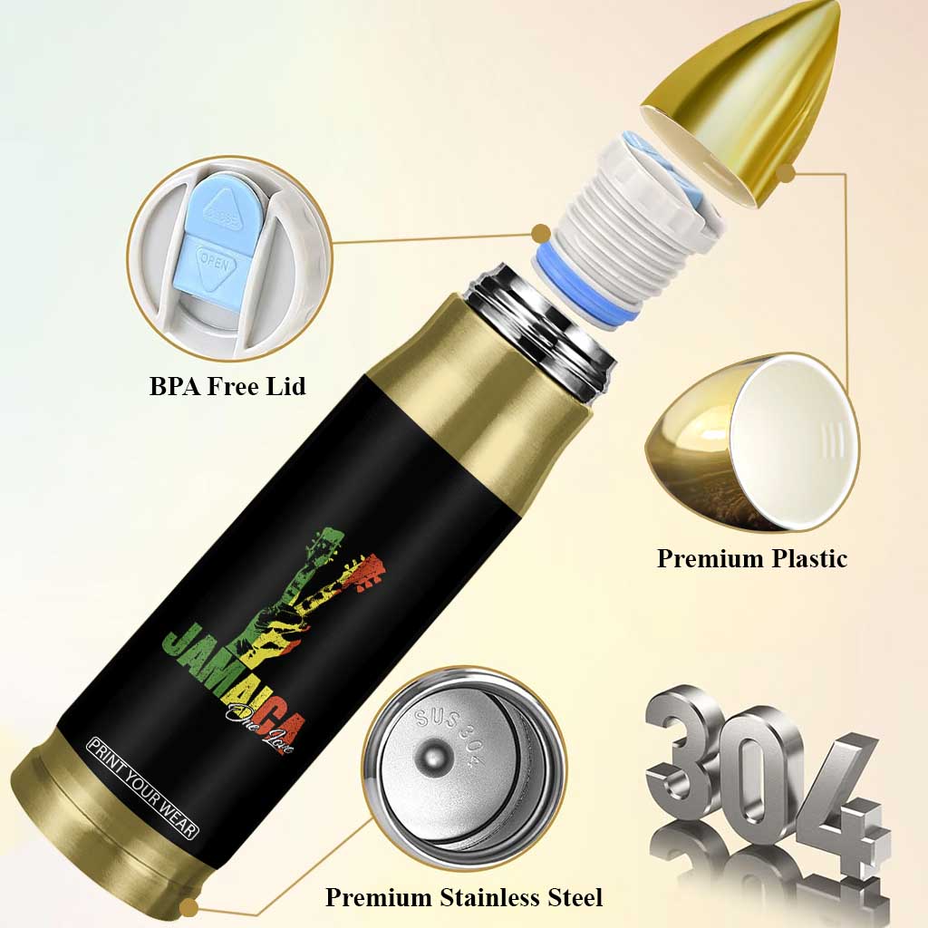 Jamaica One Love Reggae Music Bullet Tumbler Rasta Peace Hand Guitar TS11 Print Your Wear