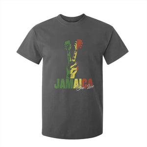 Jamaica One Love Reggae Music T Shirt For Kid Rasta Peace Hand Guitar TS11 Dark Heather Print Your Wear
