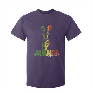 Jamaica One Love Reggae Music T Shirt For Kid Rasta Peace Hand Guitar TS11 Purple Print Your Wear