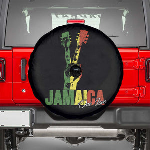 Jamaica One Love Reggae Music Spare Tire Cover Rasta Peace Hand Guitar TS11 Black Print Your Wear