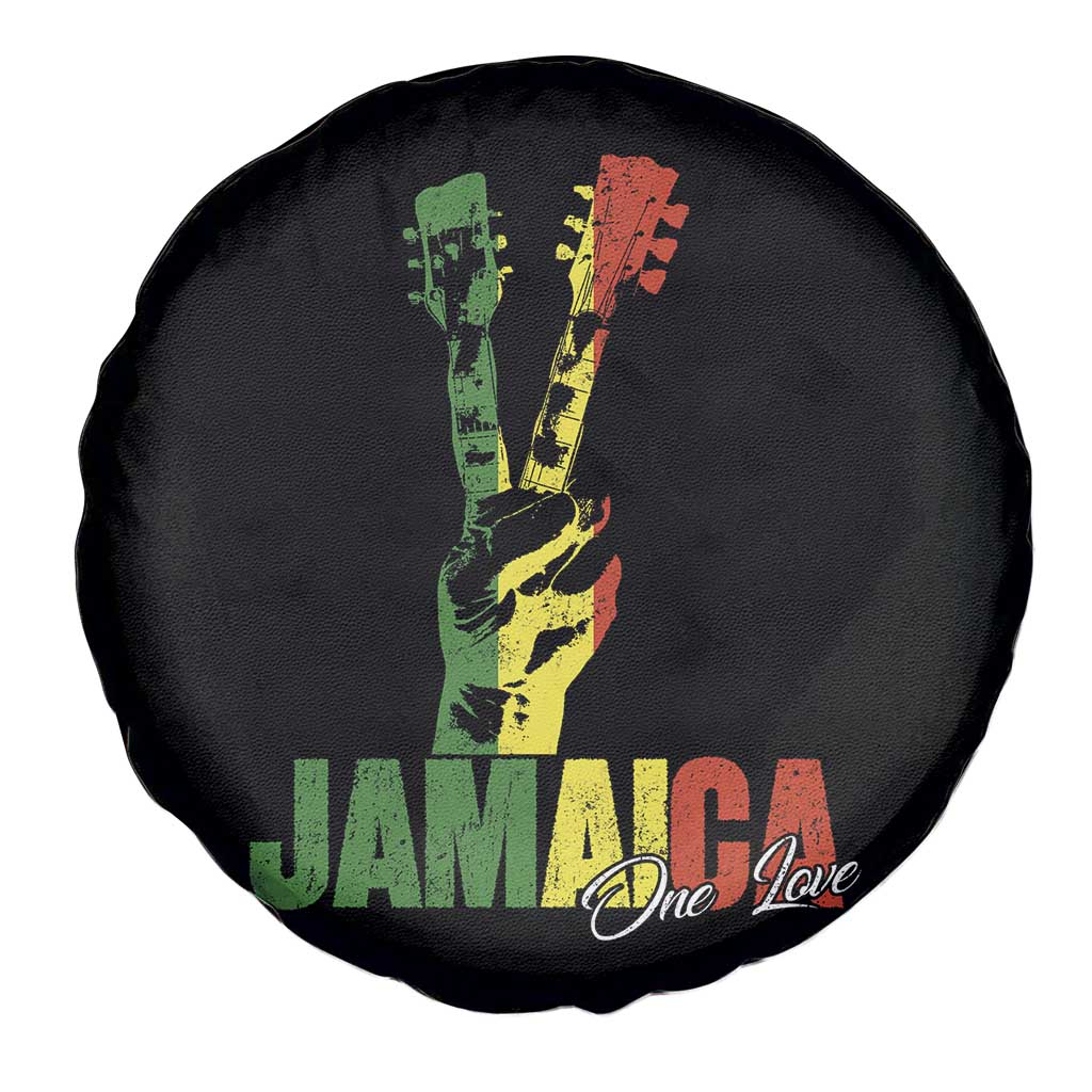 Jamaica One Love Reggae Music Spare Tire Cover Rasta Peace Hand Guitar TS11 Print Your Wear