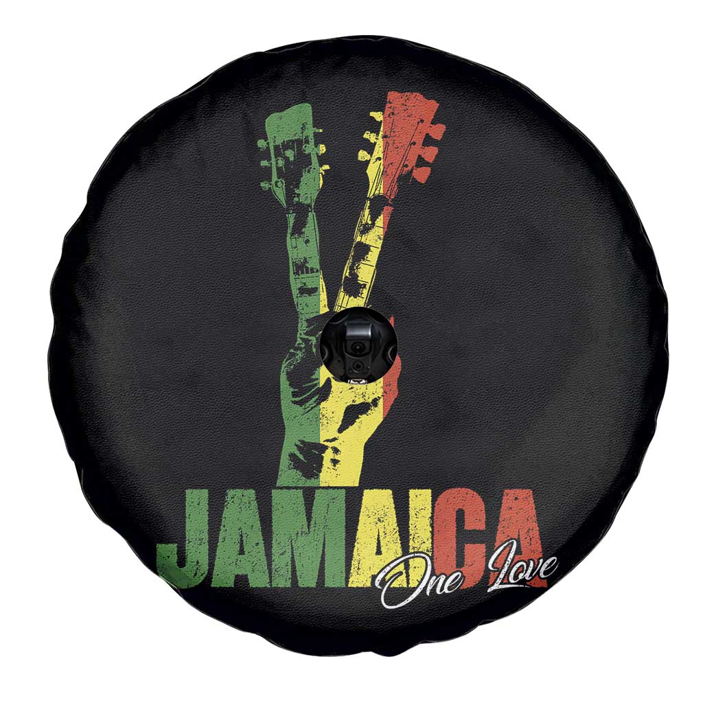 Jamaica One Love Reggae Music Spare Tire Cover Rasta Peace Hand Guitar TS11 Print Your Wear