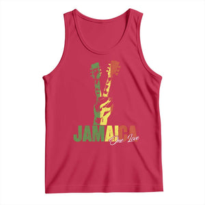 Jamaica One Love Reggae Music Tank Top Rasta Peace Hand Guitar TS11 Red Print Your Wear