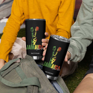 Jamaica One Love Reggae Music Tumbler Cup Rasta Peace Hand Guitar TS11 Print Your Wear