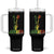 Jamaica One Love Reggae Music Tumbler With Handle Rasta Peace Hand Guitar TS11 One Size: 40 oz Black Print Your Wear