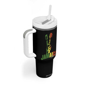 Jamaica One Love Reggae Music Tumbler With Handle Rasta Peace Hand Guitar TS11 Print Your Wear