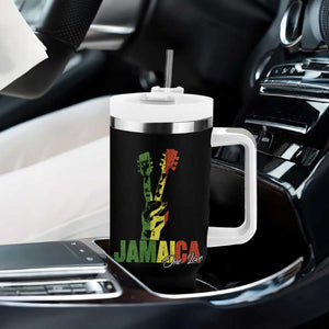 Jamaica One Love Reggae Music Tumbler With Handle Rasta Peace Hand Guitar TS11 Print Your Wear