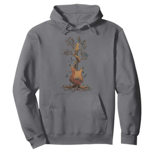Nature Guitar Tree of Life Guitarist Artistic Roots Hoodie TS11 Charcoal Print Your Wear