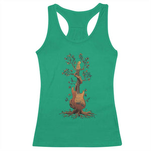 Nature Guitar Tree of Life Guitarist Artistic Roots Racerback Tank Top TS11 Irish Green Print Your Wear