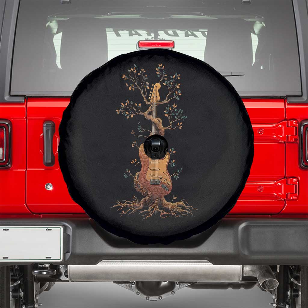 Nature Guitar Tree of Life Guitarist Artistic Roots Spare Tire Cover TS11 Black Print Your Wear