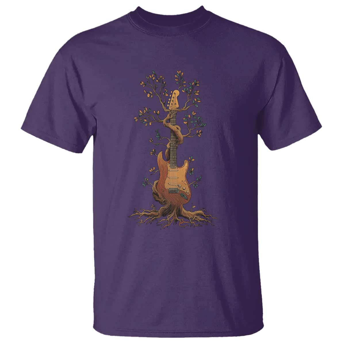 Nature Guitar Tree of Life Guitarist Artistic Roots T Shirt TS11 Purple Print Your Wear