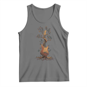 Nature Guitar Tree of Life Guitarist Artistic Roots Tank Top TS11 Black Heather Print Your Wear