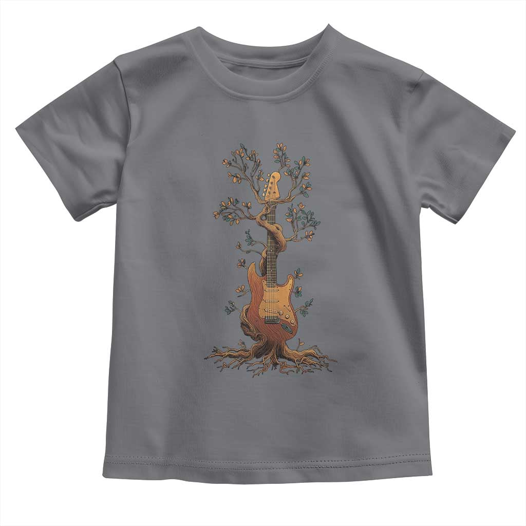 Nature Guitar Tree of Life Guitarist Artistic Roots Toddler T Shirt TS11 Charcoal Print Your Wear