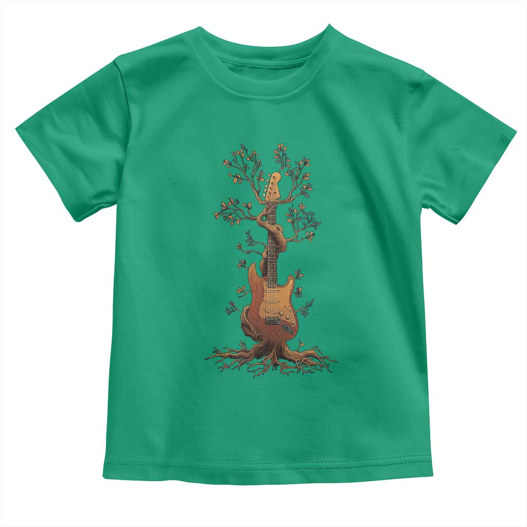 Nature Guitar Tree of Life Guitarist Artistic Roots Toddler T Shirt TS11 Irish Green Print Your Wear
