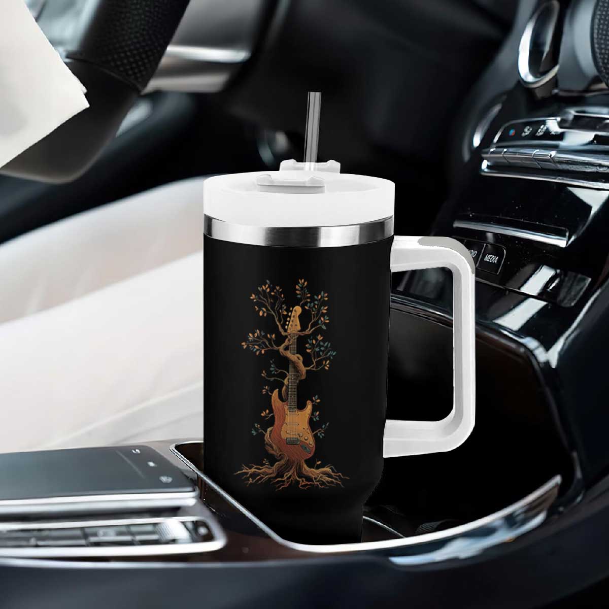 Nature Guitar Tree of Life Guitarist Artistic Roots Tumbler With Handle TS11 Print Your Wear