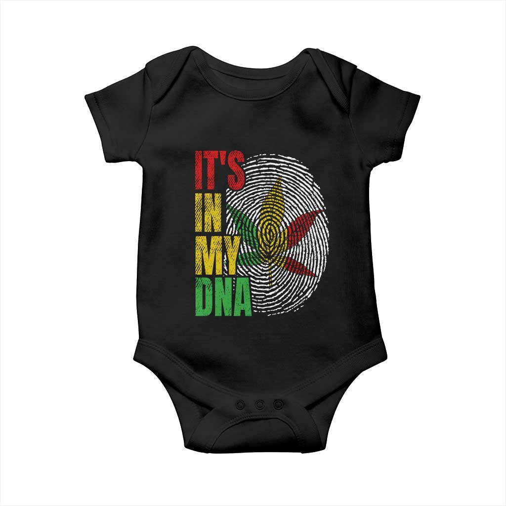 Funny Jamaica Rasta Cannabis Weed Baby Onesie Its In My DNA TS11 Black Print Your Wear