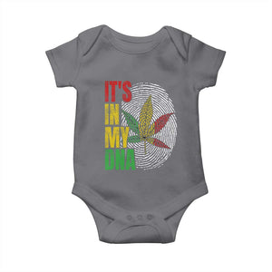 Funny Jamaica Rasta Cannabis Weed Baby Onesie Its In My DNA TS11 Charcoal Print Your Wear