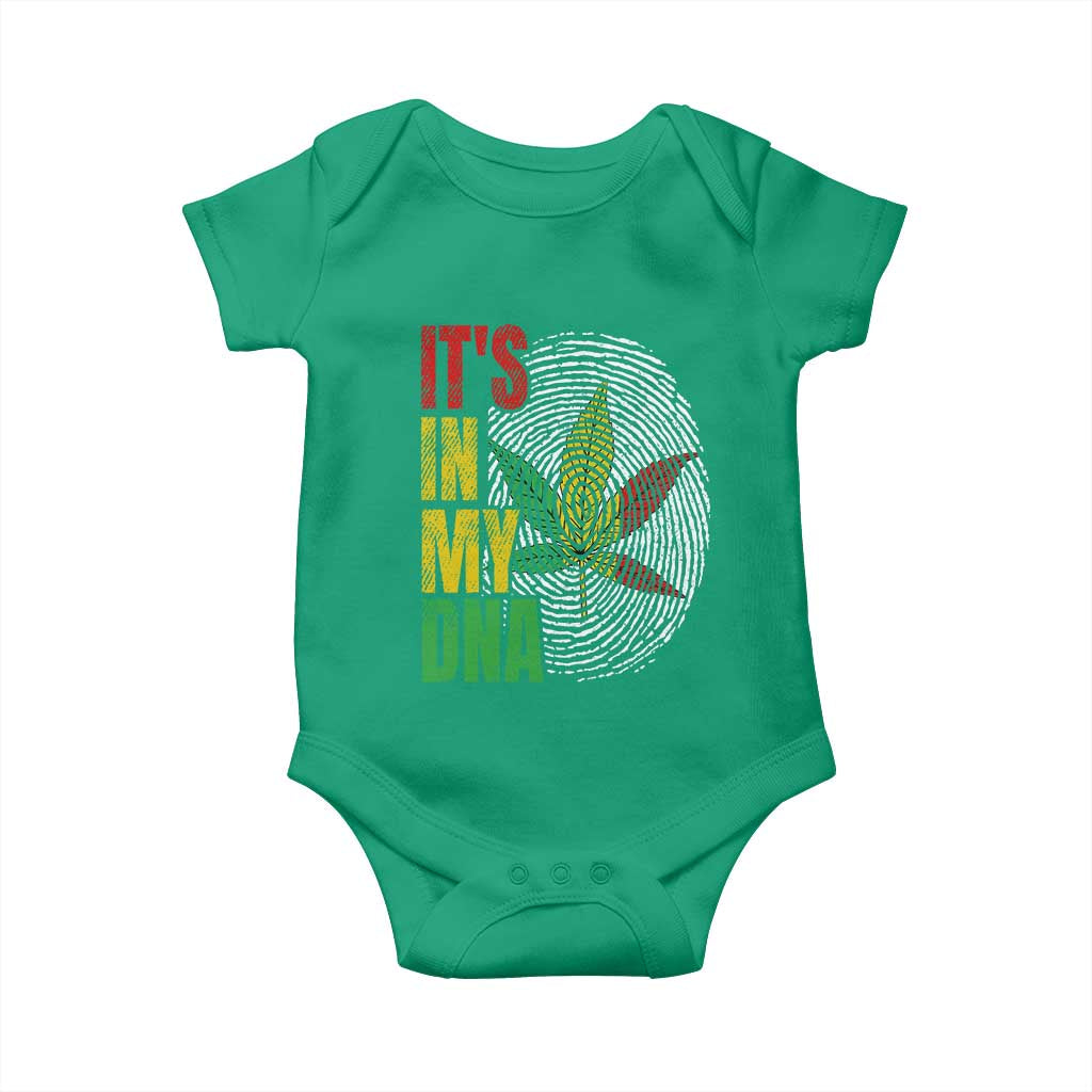 Funny Jamaica Rasta Cannabis Weed Baby Onesie Its In My DNA TS11 Irish Green Print Your Wear