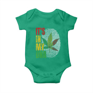 Funny Jamaica Rasta Cannabis Weed Baby Onesie Its In My DNA TS11 Irish Green Print Your Wear