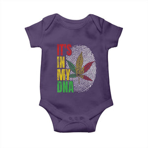 Funny Jamaica Rasta Cannabis Weed Baby Onesie Its In My DNA TS11 Purple Print Your Wear